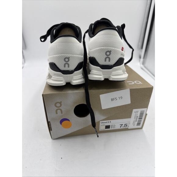 Size 7.5 - ON Cloud X 4 Ivory Black W - Picture 5 of 9